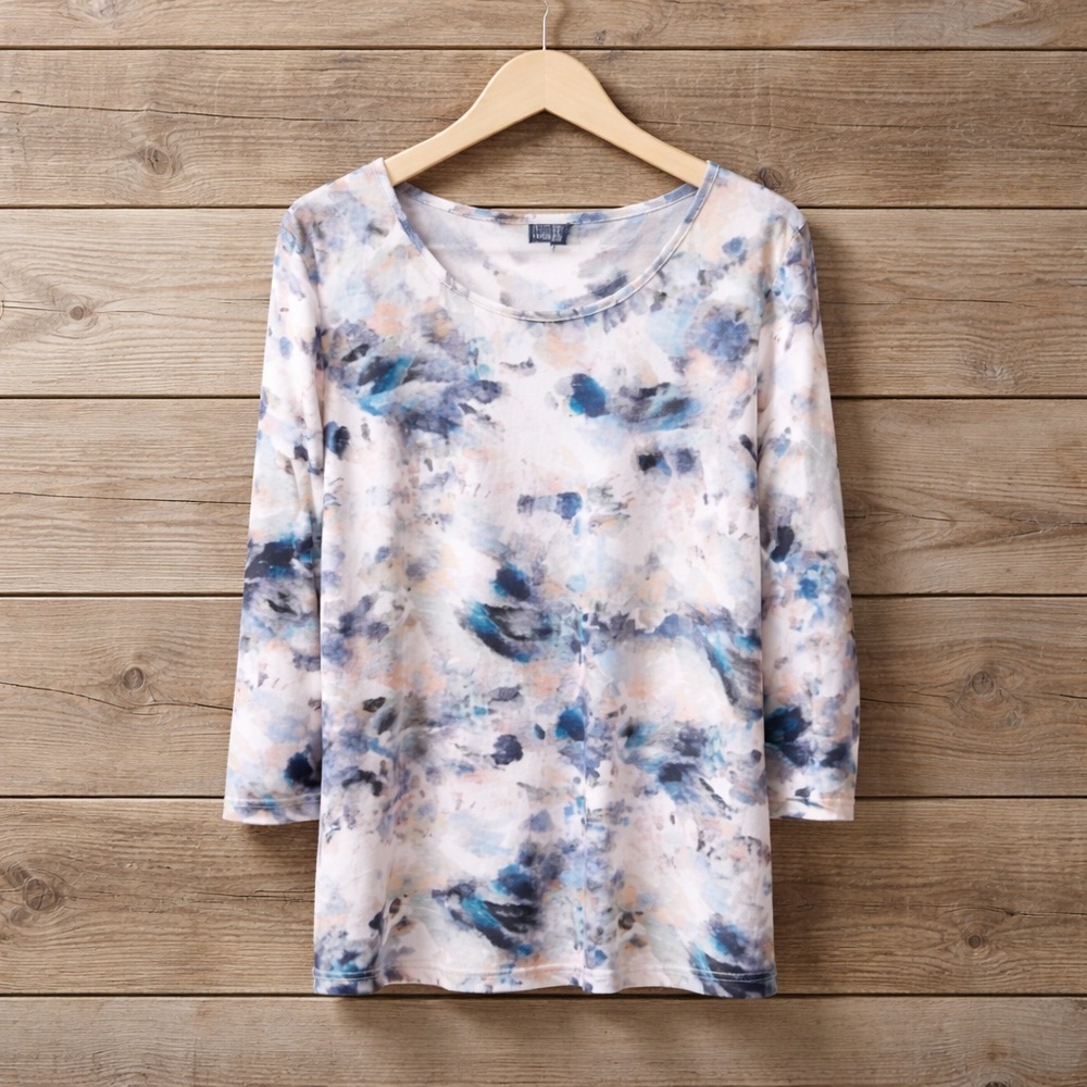 Vandana XXL Modern Print Midi T Shirt Polyester Lycra Look Dress